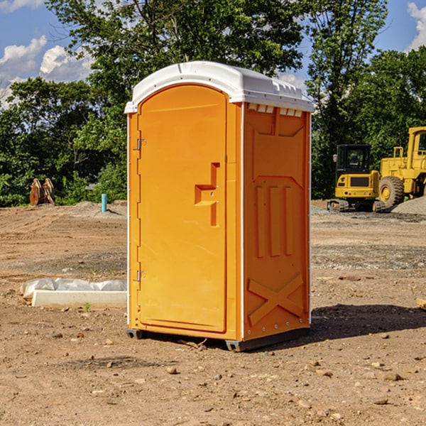 how often are the porta potties cleaned and serviced during a rental period in Cove